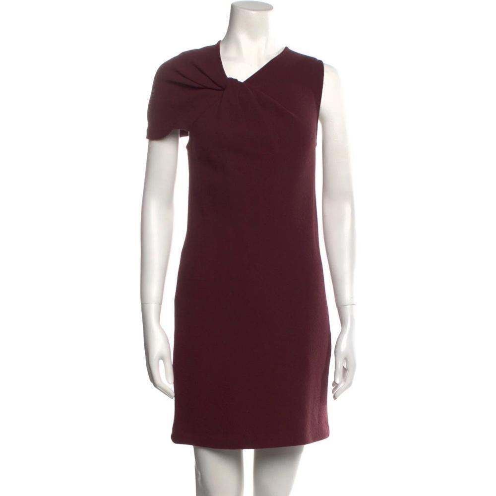 3.1 PHILLIP LIM Virgin Wool Mini Dress Burgundy Twist Sleeve Business‎ Size: 4